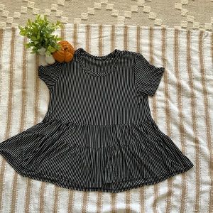 Striped peplum top